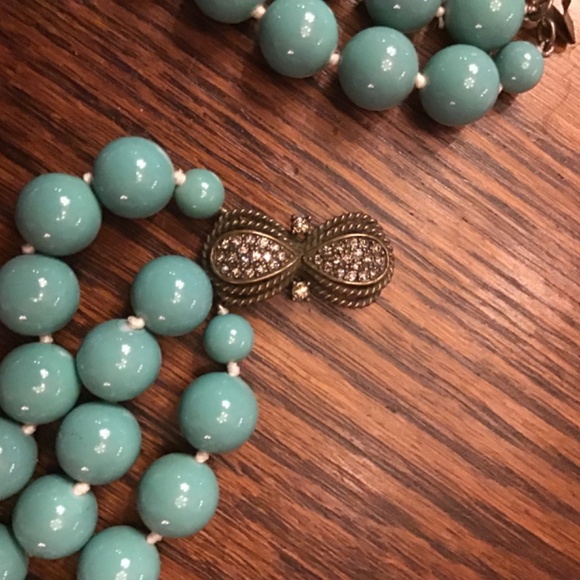 Heidi Daus Blue and Silver Necklace with Multi-Strand Design